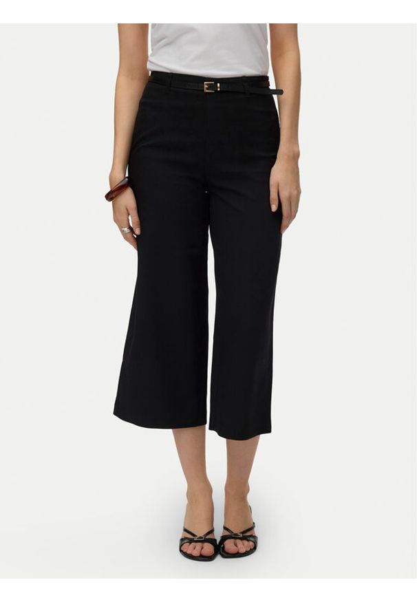 Vero Moda Kuloty Elma 10339926 Czarny Wide Leg. Kolor: czarny. Materiał: syntetyk