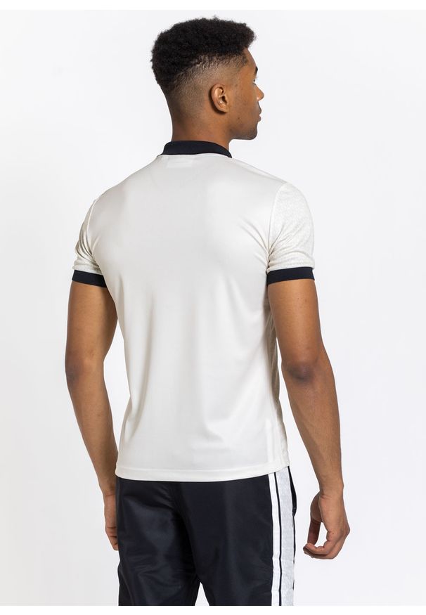 SERGIO TACCHINI - Koszulka męska Polo Sergio Tacchini Ansley (39089-100). Okazja: na co dzień, na spotkanie biznesowe. Typ kołnierza: polo. Kolor: biały. Materiał: dresówka. Styl: biznesowy, młodzieżowy, casual