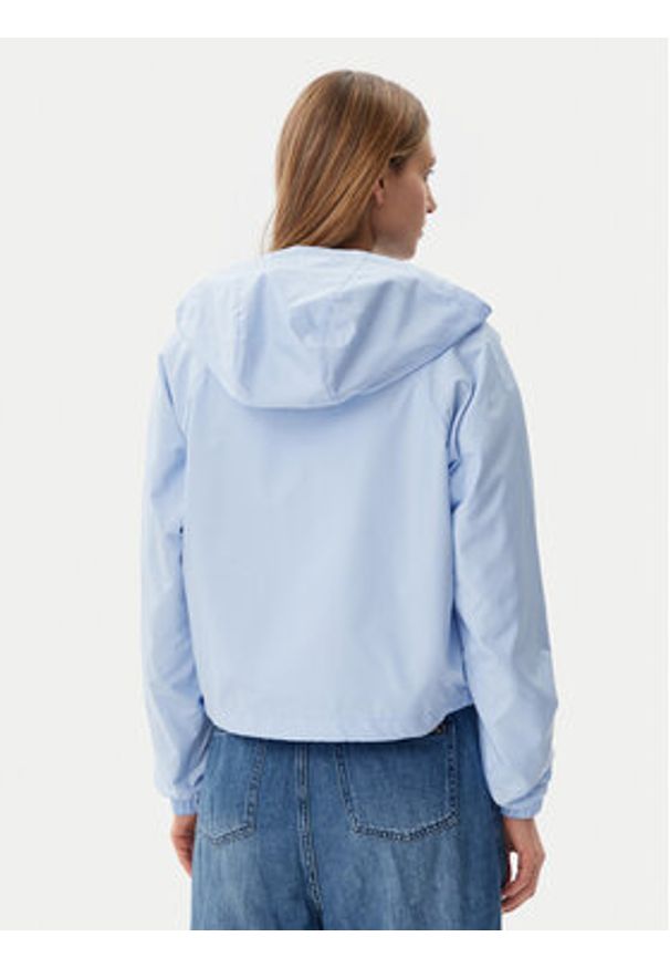 Tommy Jeans Wiatrówka Essential DW0DW20672 Błękitny Relaxed Fit. Kolor: niebieski. Materiał: syntetyk