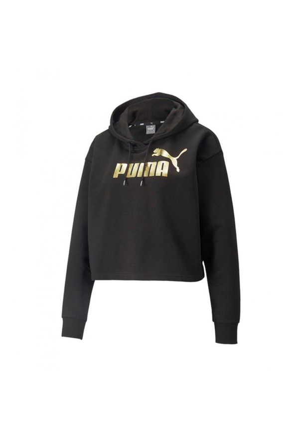 Bluza z kapturem Puma Essentials, Kobiety. Typ kołnierza: kaptur. Kolor: czarny. Materiał: bawełna, materiał