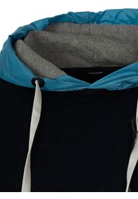 Takeshy Kurosawa Sweter "With Hood" | 83149 | Maglia | Mężczyzna | Niebieski. Okazja: na co dzień. Kolor: niebieski. Materiał: wełna, akryl. Wzór: aplikacja. Styl: casual #2
