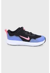 Nike Kids - Buty dziecięce WearAllDay. Nosek buta: okrągły. Zapięcie: rzepy. Kolor: czarny. Materiał: syntetyk, materiał, guma. Szerokość cholewki: normalna #1