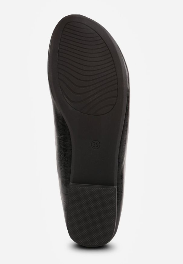 Born2be - Czarne Minimalistyczne Balerinki z Okrągłym Noskiem Katara. Okazja: na co dzień, na spotkanie biznesowe, do pracy. Nosek buta: okrągły. Kolor: czarny. Materiał: jeans. Wzór: gładki. Styl: casual, biznesowy, elegancki