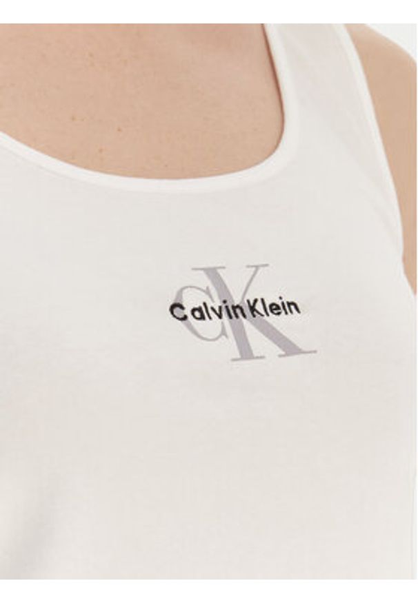 Calvin Klein Underwear Top LV00QS7603 Biały Slim Fit. Kolor: biały. Materiał: bawełna