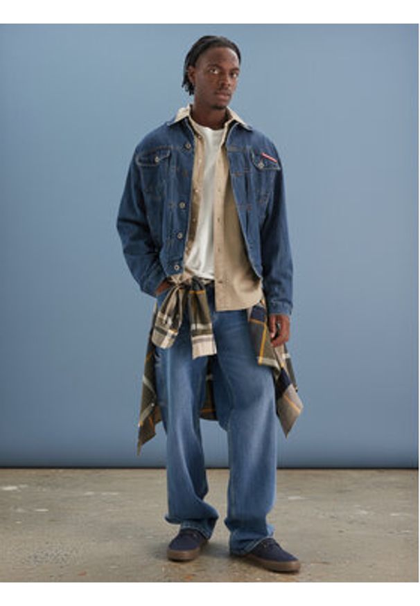 Quiksilver Kurtka jeansowa All Ride Denim Jkt EQYJK04177 Niebieski Regular Fit. Kolor: niebieski. Materiał: jeans