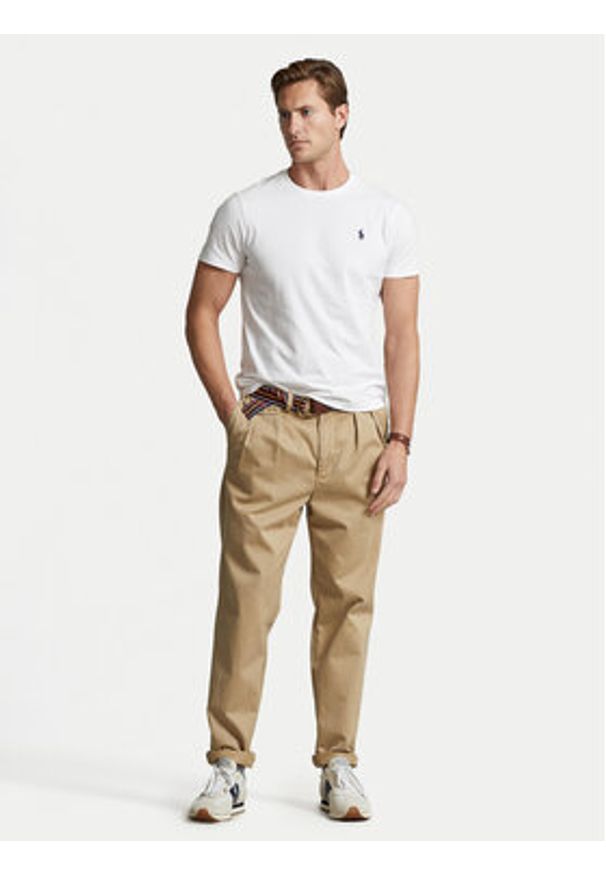 Polo Ralph Lauren T-Shirt 710680785 Biały Custom Slim Fit. Typ kołnierza: polo. Kolor: biały. Materiał: bawełna