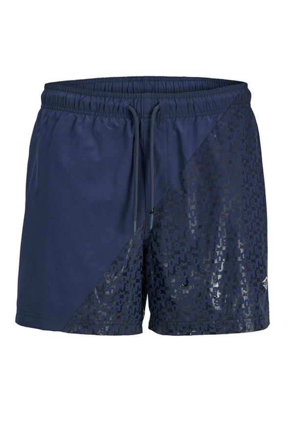 Jack & Jones Szorty kąpielowe Maui Splash 12291491 Granatowy Regular Fit. Kolor: niebieski. Materiał: syntetyk
