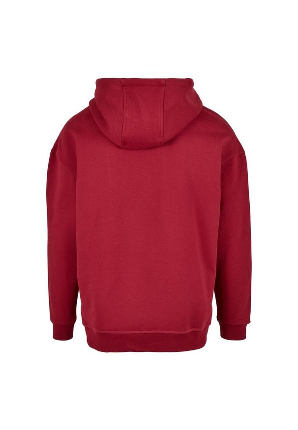 BUILD YOUR BRAND - Bluza Z Kapturem Męska Oversized. Typ kołnierza: kaptur. Kolor: czerwony, wielokolorowy, brązowy