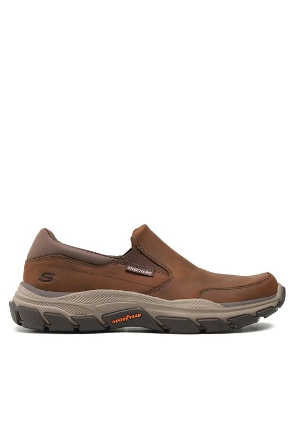 skechers - Skechers Półbuty Calum 204480/CDB Brązowy. Kolor: brązowy. Materiał: skóra, nubuk