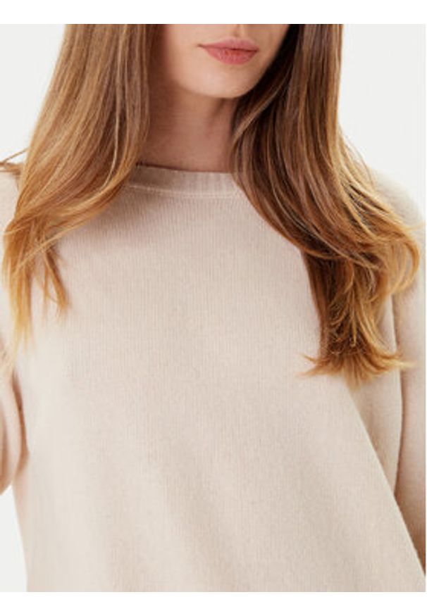 Marella Sweter Celia 2523366215 Écru Regular Fit. Materiał: wełna