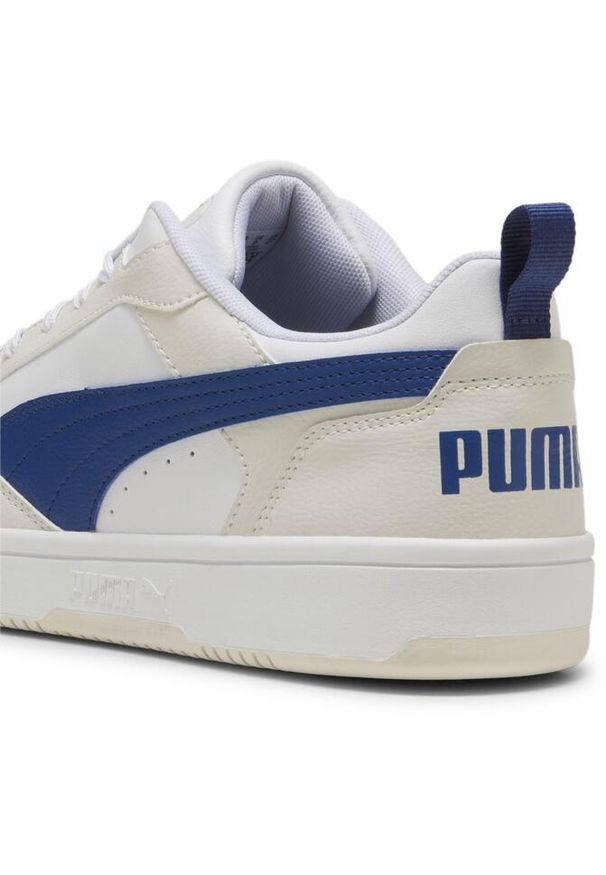 Puma - Buty do chodzenia męskie PUMA Rebound V6 Low. Zapięcie: sznurówki. Kolor: wielokolorowy, niebieski, szary. Materiał: materiał, syntetyk. Szerokość cholewki: normalna. Sport: turystyka piesza