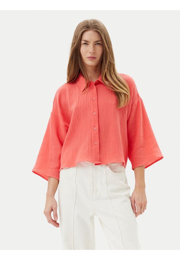 Vero Moda Koszula Natali 10279685 Różowy Standard Fit. Kolor: różowy. Materiał: bawełna