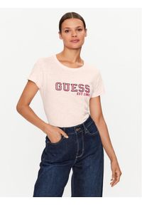 Guess T-Shirt W3YI35 K8G01 Różowy Regular Fit. Kolor: różowy. Materiał: bawełna