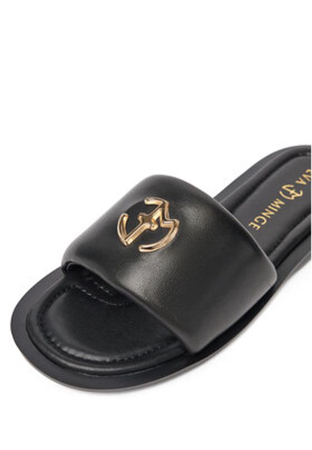 Eva Minge Klapki POPPY-LT102-13 Czarny. Kolor: czarny. Materiał: skóra