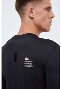 Lacoste t-shirt męski kolor czarny gładki. Kolor: czarny. Długość rękawa: krótki rękaw. Długość: krótkie. Wzór: gładki. Styl: klasyczny #4