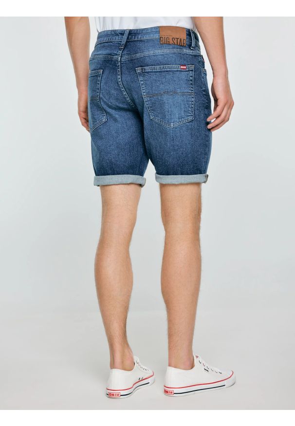 Big-Star - Szorty męskie jeansowe niebieskie Aden 449. Kolor: niebieski. Materiał: jeans. Sezon: lato. Styl: klasyczny