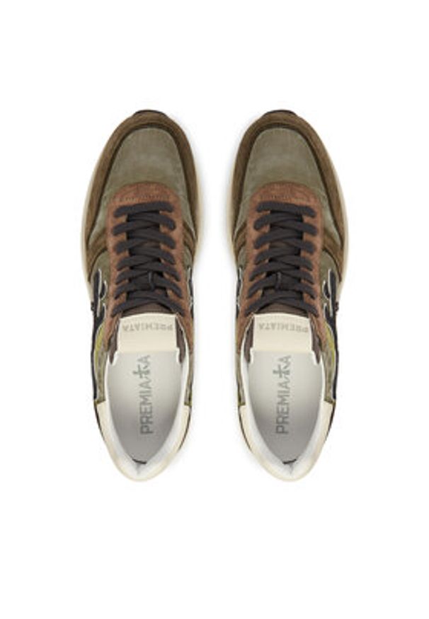 Premiata Sneakersy Mick Var 7717 Zielony. Kolor: zielony. Materiał: zamsz, skóra