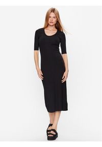Calvin Klein Sukienka dzianinowa K20K205752 Czarny Slim Fit. Kolor: czarny. Materiał: dzianina #1