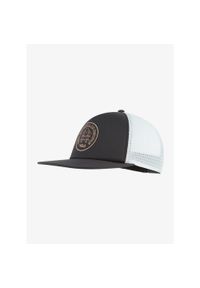 Czapka z daszkiem Rab Cirque Print Cap - beluga/pewter. Kolor: czarny. Wzór: nadruk