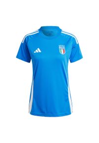 Adidas - Koszulka Italy 24 Home Fan. Kolor: niebieski. Materiał: materiał. Sport: piłka nożna