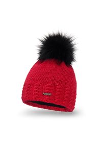 Zimowa czapka damska PaMaMi - Czerwony. Kolor: czerwony. Materiał: poliamid, akryl. Sezon: zima #1