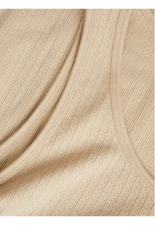 Jack & Jones Tank top Havana 12251771 Beżowy Regular Fit. Kolor: beżowy. Materiał: bawełna