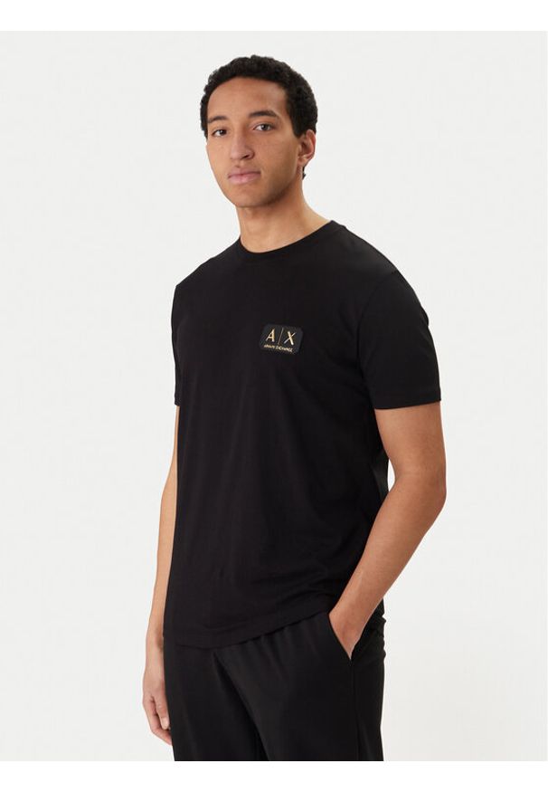 Armani Exchange T-Shirt XM002178 AF12308 UC001 Czarny Regular Fit. Kolor: czarny. Materiał: bawełna
