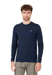 Aeronautica Militare - AERONAUTICA MILITARE Granatowy męski bawełniany longsleeve, Rozmiar L. Kolor: niebieski. Materiał: bawełna. Długość rękawa: długi rękaw #6