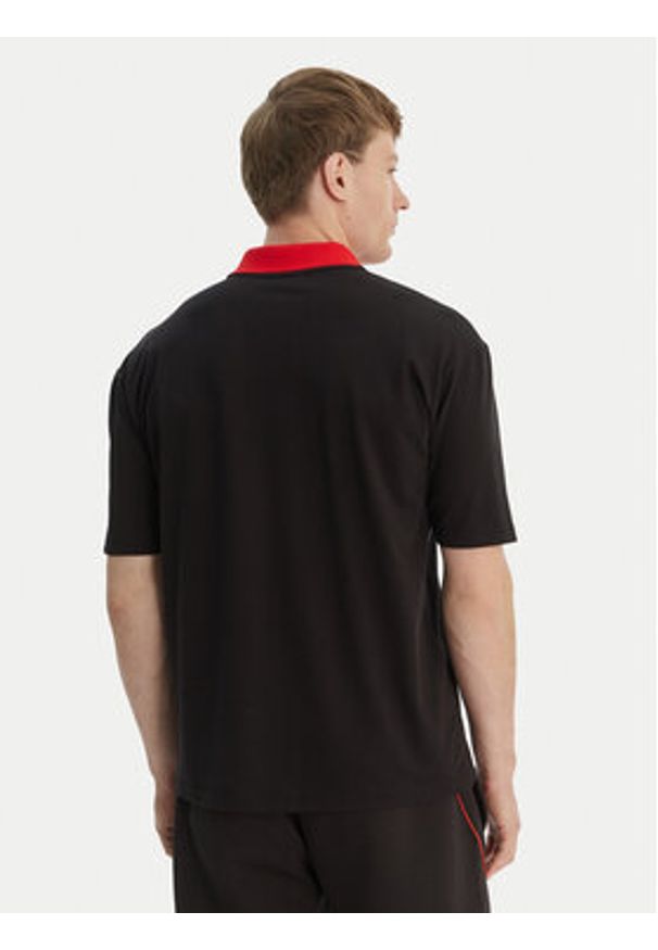 Hugo - HUGO Polo Dunios_RB 50559650 Czarny Regular Fit. Typ kołnierza: polo. Kolor: czarny. Materiał: bawełna