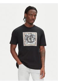 Just Cavalli T-Shirt 78OAHC10 Czarny Regular Fit. Kolor: czarny. Materiał: bawełna