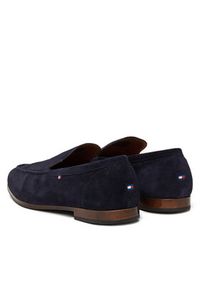 TOMMY HILFIGER - Tommy Hilfiger Półbuty Hilfiger Flexible Suede Loafer FM0FM05496 Granatowy. Kolor: niebieski. Materiał: zamsz, skóra #6