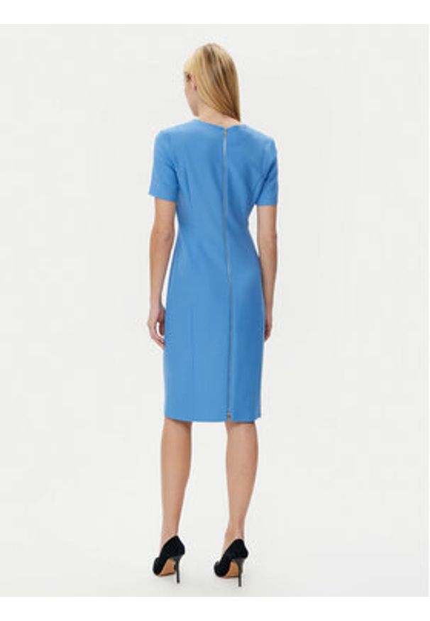 BOSS Sukienka codzienna Damaisa 50490044 Niebieski Slim Fit. Okazja: na co dzień. Kolor: niebieski. Materiał: wiskoza. Typ sukienki: proste. Styl: casual