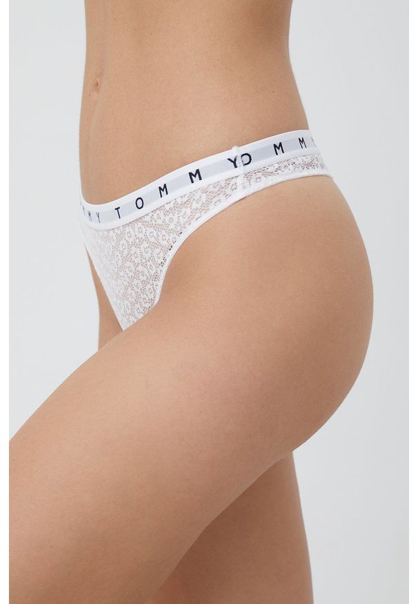 TOMMY HILFIGER - Tommy Hilfiger stringi (3-pack) z koronki. Materiał: koronka. Wzór: koronka