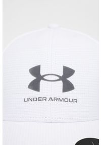 Under Armour czapka 1361529 kolor biały z nadrukiem. Kolor: biały. Materiał: skóra, materiał. Wzór: nadruk #3