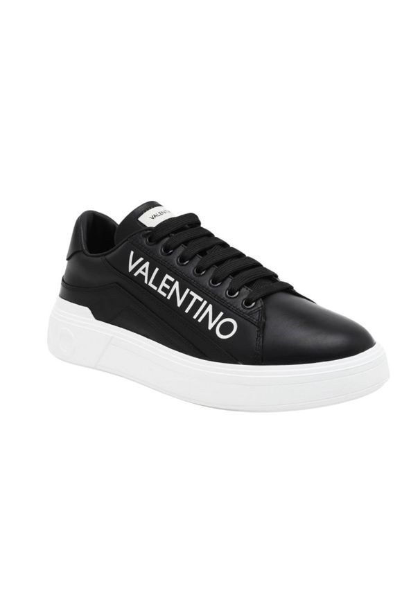 Valentino by Mario Valentino - VALENTINO Czarne sneakersy REY LACE-UP, Rozmiar 42. Kolor: czarny