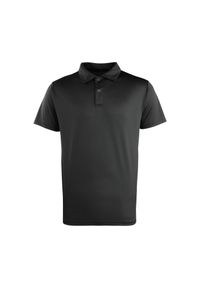 PREMIER - Koszulka polo Coolchecker z zatrzaskami Premier. Typ kołnierza: polo. Kolor: czarny #1