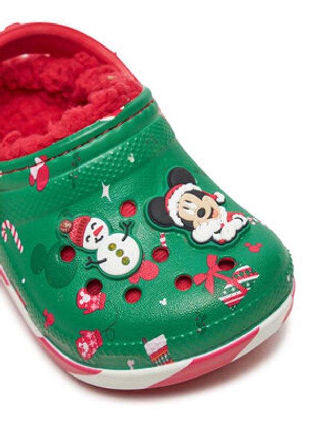 Crocs Klapki Classic Mickey Xmass Lined Clog T 210815 Zielony. Kolor: zielony