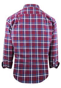 Casualowa Koszula, Kołnierzyk Button Down - Pako Jeans - Czerwona w Kratkę. Okazja: na co dzień. Typ kołnierza: button down. Kolor: czerwony. Materiał: bawełna. Wzór: kratka. Sezon: lato. Styl: casual #6