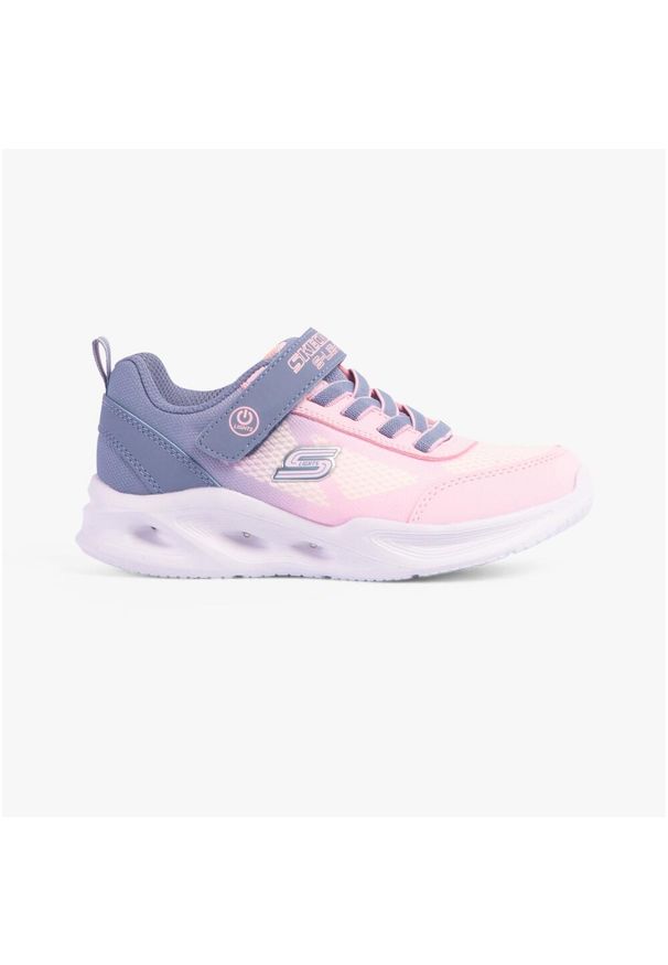 skechers - Buty sportowe dziecięce Skechers S Lights Sola LED. Kolor: fioletowy, szary, biały, wielokolorowy. Model: Skechers Sport. Sport: turystyka piesza