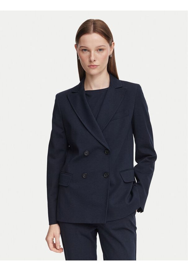 Weekend Max Mara Marynarka Colibri 2625916021 Granatowy Regular Fit. Kolor: niebieski. Materiał: bawełna