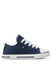 TOMMY HILFIGER - Tommy Hilfiger Trampki Low Cut Lace-Up Sneaker T3X4-32207-0890 M Granatowy. Kolor: niebieski. Materiał: materiał