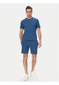 BOSS T-Shirt Waffle 50535892 Niebieski Regular Fit. Kolor: niebieski. Materiał: bawełna #5