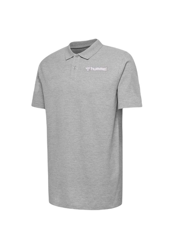 Koszulka polo dla dzieci Hummel Mover. Typ kołnierza: polo. Kolor: szary. Materiał: tkanina. Styl: elegancki