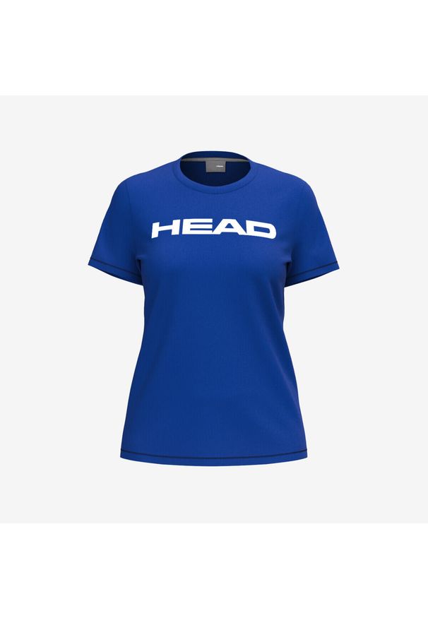 Head - Koszulka z krótkim rękawem damska CLUB BASIC. Kolor: niebieski. Materiał: jersey, poliester, materiał, bawełna. Długość rękawa: krótki rękaw. Długość: krótkie