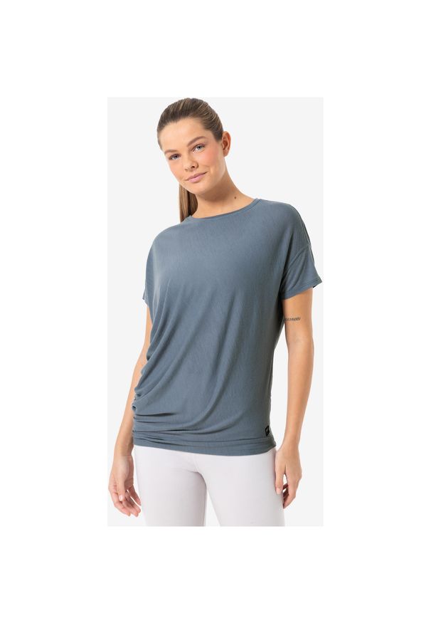 Koszulka z krótkim rękawkiem damska SUPER.NATURAL Yoga Losee Tee. Kolor: szary. Długość rękawa: krótki rękaw. Długość: krótkie. Sport: fitness