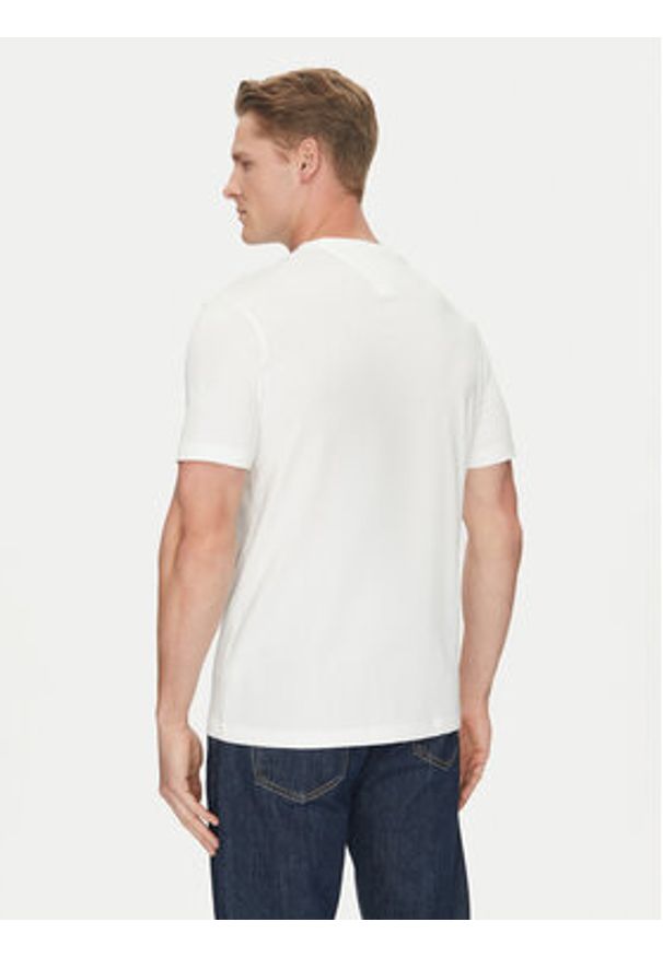 TOMMY HILFIGER - Tommy Hilfiger T-Shirt Center Stack MW0MW38621 Biały Regular Fit. Kolor: biały. Materiał: bawełna