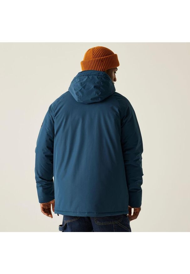Regatta - Kurtka męska przejściowa przeciwdeszczowa Savon. Kolor: turkusowy, niebieski, wielokolorowy. Materiał: materiał, puch. Sport: turystyka piesza
