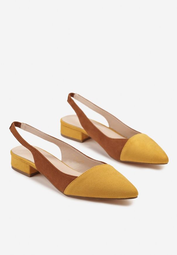 Renee - Brązowe Sandały Typu Slingback z Wkładką ze Skóry Naturalnej Galindena. Okazja: na co dzień. Zapięcie: sprzączka. Kolor: brązowy. Materiał: skóra. Sezon: lato. Obcas: na obcasie. Styl: klasyczny, elegancki, casual. Wysokość obcasa: średni