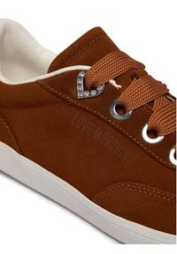 Love Moschino - LOVE MOSCHINO Sneakersy JA15142G1OIG0200 Brązowy. Kolor: brązowy. Materiał: skóra, zamsz #4