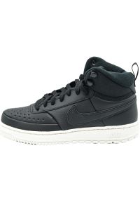 Buty do chodzenia męskie Nike Court Vision Mid. Wysokość cholewki: za kostkę. Zapięcie: sznurówki. Kolor: czarny. Materiał: tkanina, materiał, skóra, syntetyk. Szerokość cholewki: normalna. Model: Nike Court. Sport: turystyka piesza